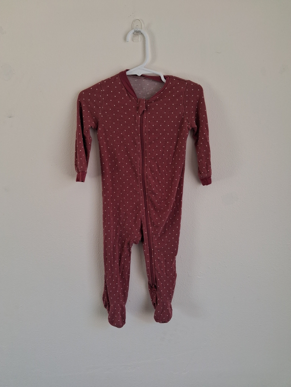 Milkberry Polka Dot Bamboo Footed Romper